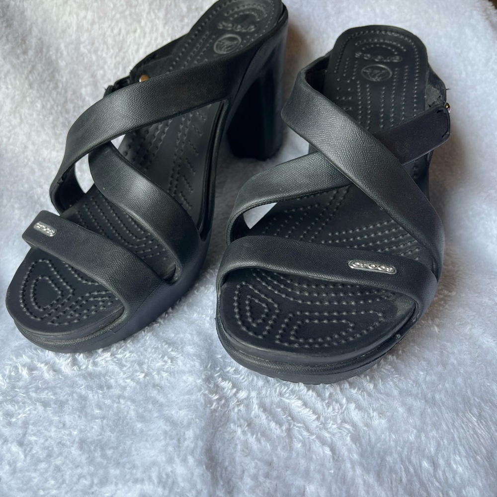 CROCS Cyprus IV Black Women's Heeled Sandals